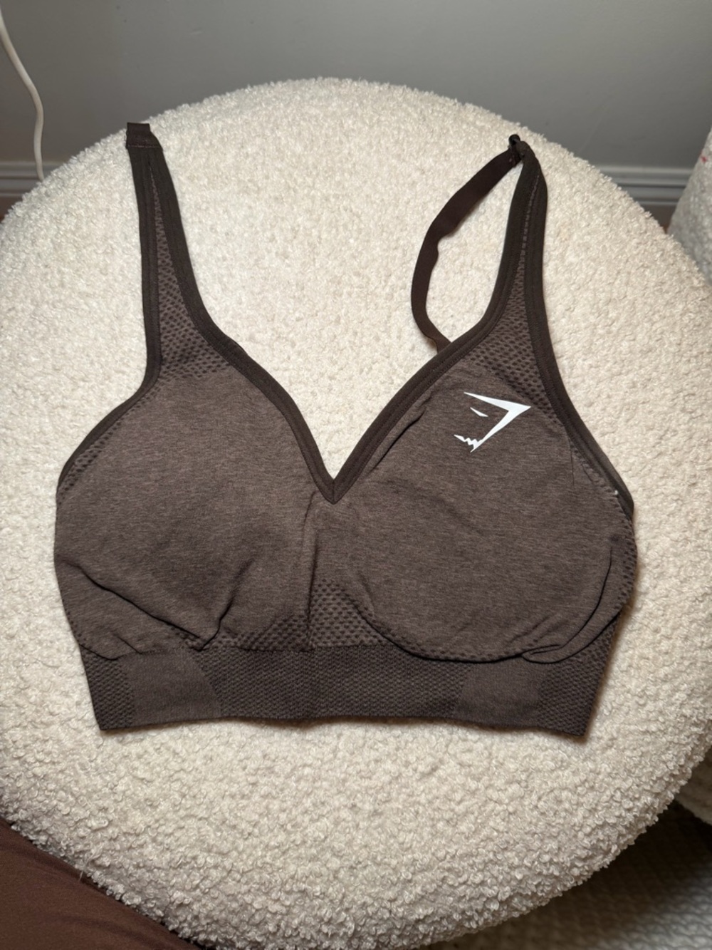 Gymshark Brown Seamless V-Neck Sports Bralette